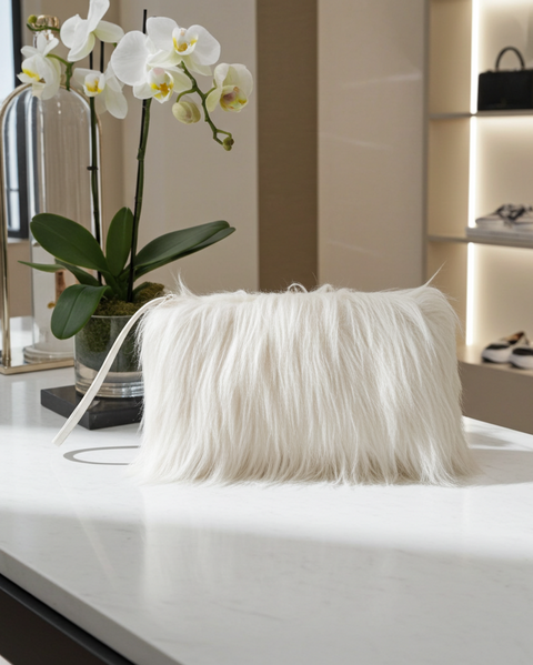 MSGM Clutch Bag Optical White