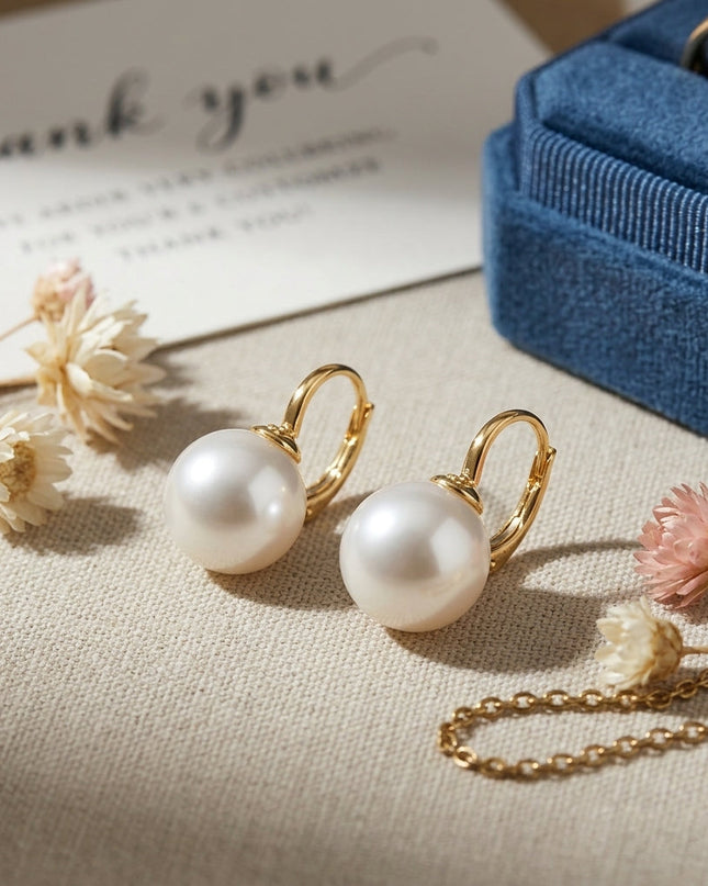 Boucles d'oreilles pendantes classiques SOHO avec perles | BYMANYC ® New York