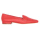 Cipó Beige Leder-Loafer mit eckiger Spitze – Flach