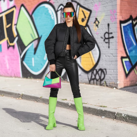 BUSHWICK Checkerboard Sequin Cropped Jacket BYMANYC ® New York - ModeEcho