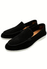 HOLLERT | Herren Loafer aus Kalbsveloursleder | Schwarz