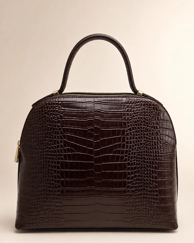 ZEEN | NOA Brown | Crocco-Ledertasche | Made in Italy