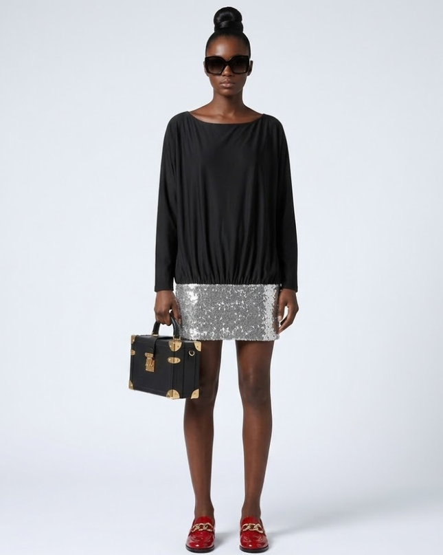 ASTOR Women's Black & Silver Dress Prêt-à-Porter BYMANYC ® New York-0