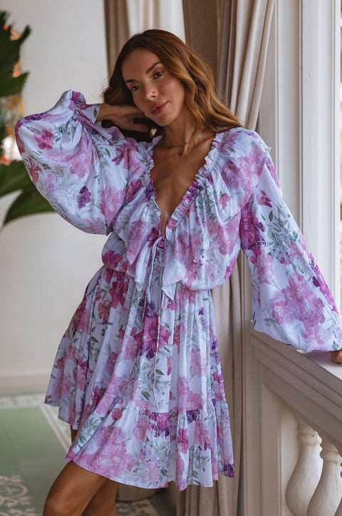 Alice Long Sleeve Mini Dress-0