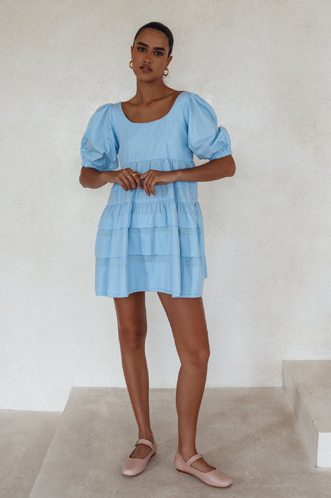 Andrea Babydoll Cotton Mini Dress (Sale)-7