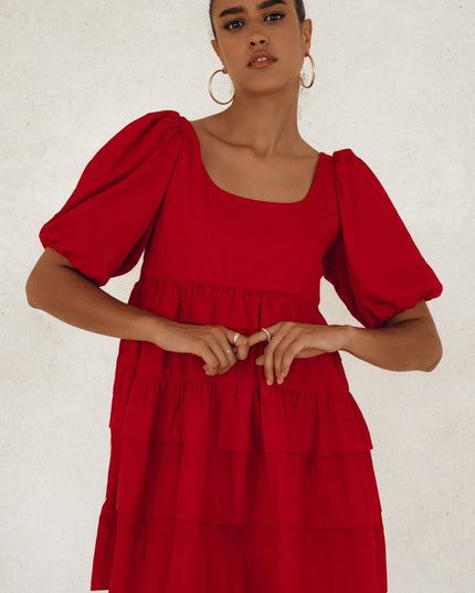 Andrea Babydoll Cotton Mini Dress (Sale)-6