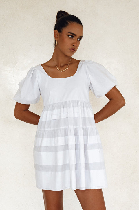 Andrea Babydoll Cotton Mini Dress (Sale)-1
