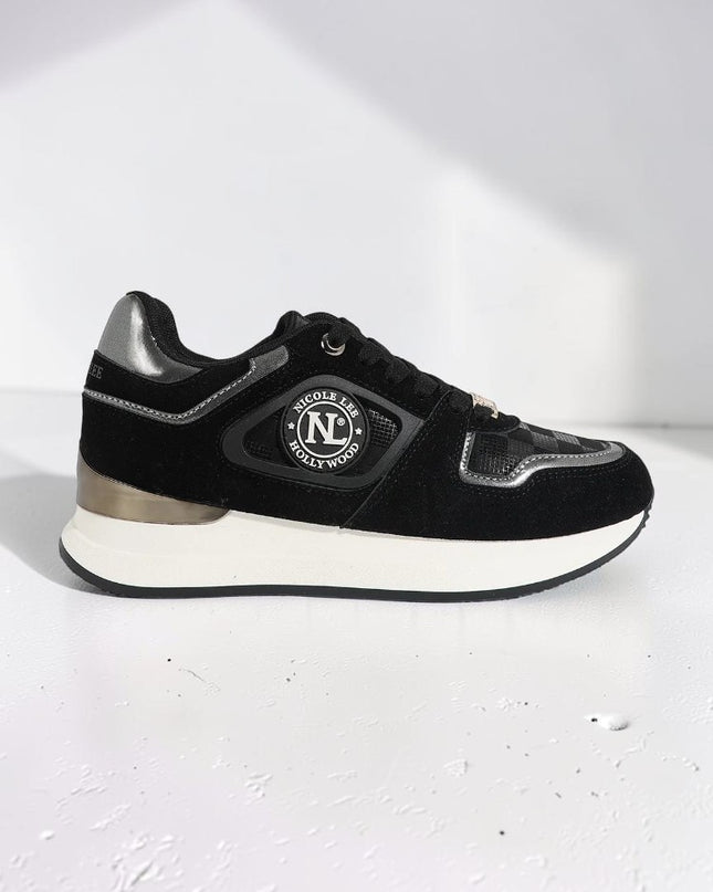 Plateau-Sneaker Schwarz – Nicole Lee