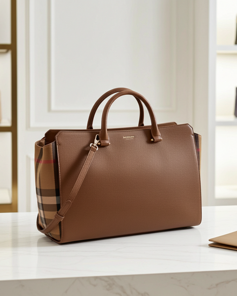 BURBERRY BANWELL MEDIUM LEATHER BAG