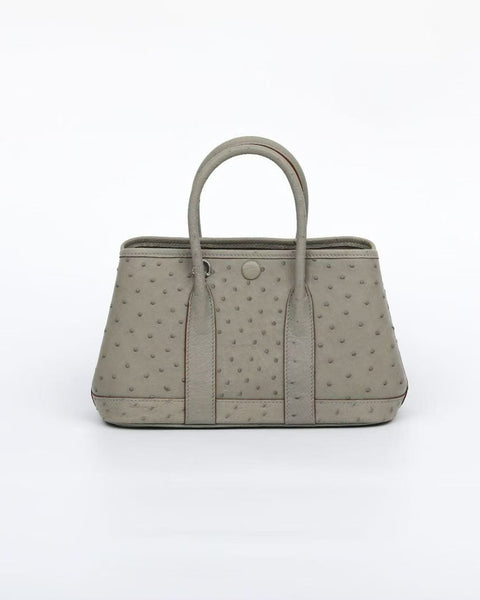 Genuine Ostrich Skin Leather Small Tote Bag-1