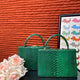 Genuine Python Leather Top Handle Bag-0