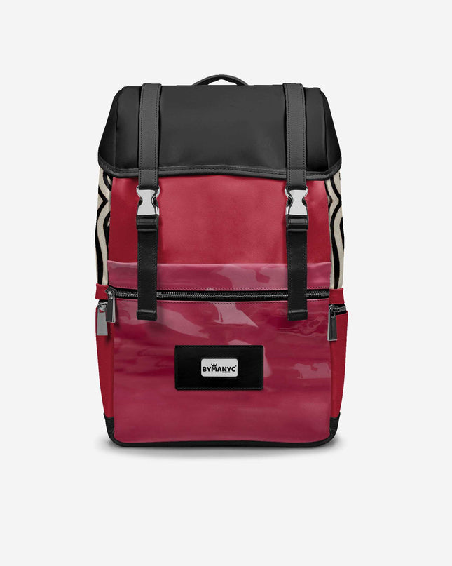 BYMANYC ® New York – NYC COUTURE Backpack in Fierce Red & Noir Zebra-1