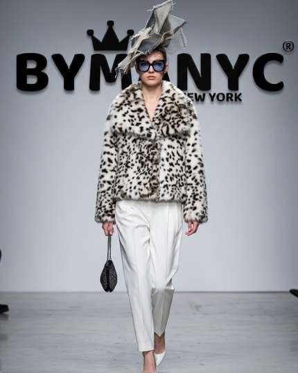 Women's Snow Leopard Faux Fur Short Jacket BYMANYC ® New York CONTEMPORARY VIBRANT MODERN FASHION - New Collection