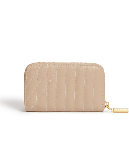 LaBante London | Kenia Vegan Zip-Around Wallet | Beige