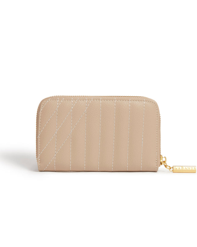 LaBante London | Kenia Vegan Zip-Around Wallet | Beige