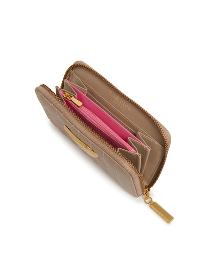 LaBante London | Kenia Vegan Zip-Around Wallet | Beige