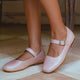 Belle Rose Mary Jane Leather Flats-4