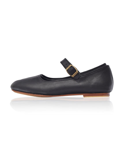 Belle Rose Mary Jane Leather Flats-6