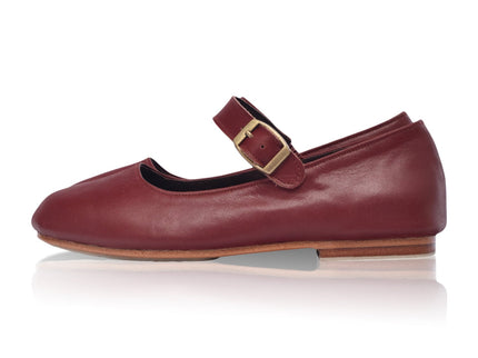 Belle Rose Mary Jane Leather Flats-7