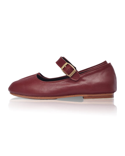 Belle Rose Mary Jane Leather Flats-7