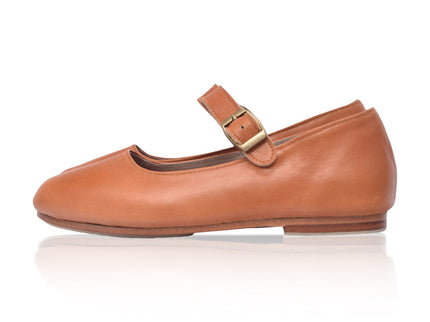 Belle Rose Mary Jane Leather Flats-5