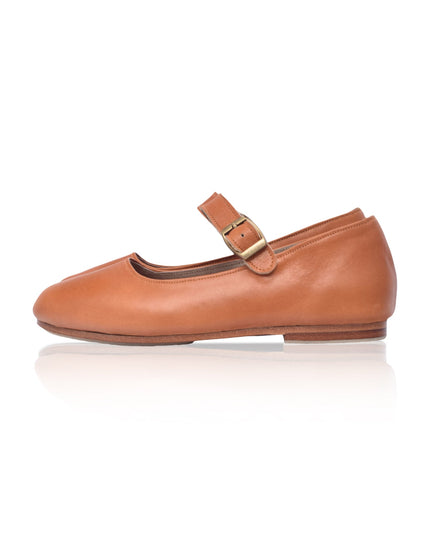 Belle Rose Mary Jane Leather Flats-5