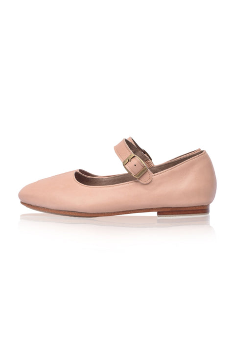 Belle Rose Mary Jane Leather Flats-1