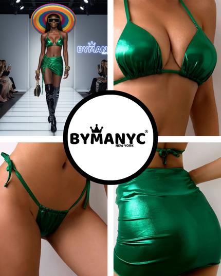 Damen Bikini CENTRAL PARK Metallic Green
