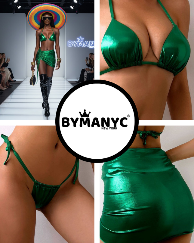 Damen Bikini CENTRAL PARK Metallic Green
