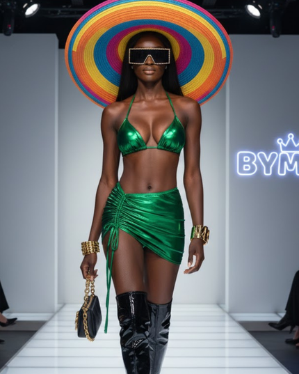 Damen Bikini CENTRAL PARK Metallic Green