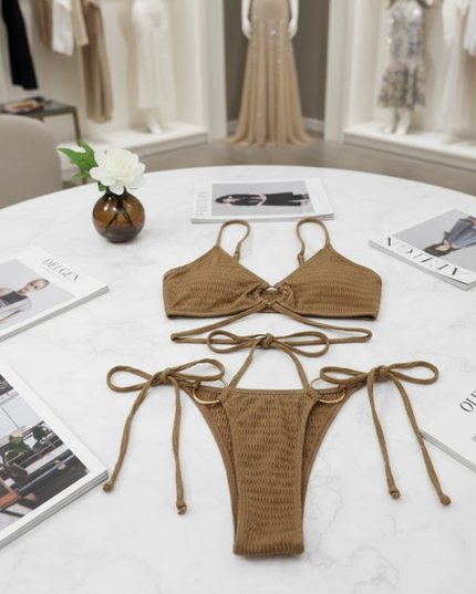 Damen Bikini DUMBO Coffee Color Ribbed – NYFW