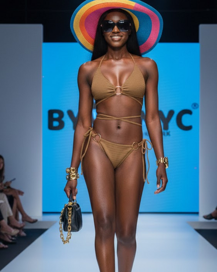 Damen Bikini DUMBO Coffee Color Ribbed – NYFW