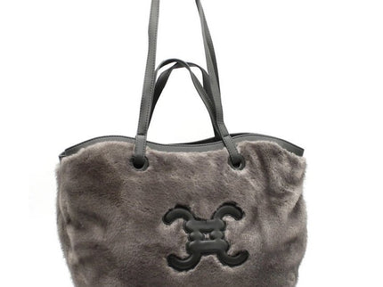 CC - Logo - Pelztasche mit Knöpfen - ModeEcho