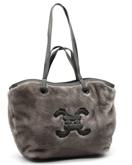 CC - Logo - Pelztasche mit Knöpfen - ModeEcho