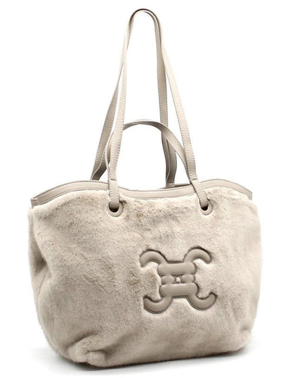 CC - Logo - Pelztasche mit Knöpfen - ModeEcho