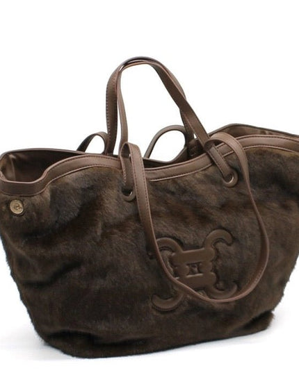 CC - Logo - Pelztasche mit Knöpfen - ModeEcho