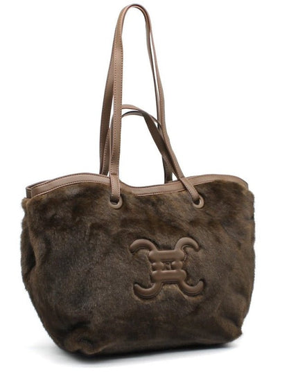 CC - Logo - Pelztasche mit Knöpfen - ModeEcho