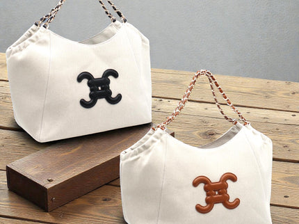 Korbhandtasche mit CC - Logo in 2 Farben - ModeEcho