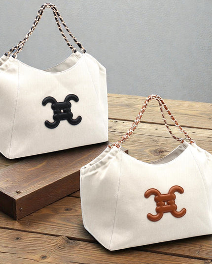 Korbhandtasche mit CC - Logo in 2 Farben - ModeEcho