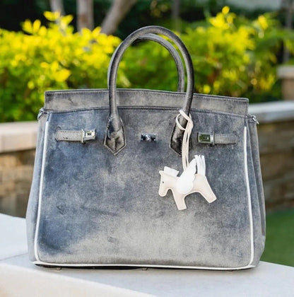 "The London" Samt - Tragetasche von Malibu Sugar - ModeEcho