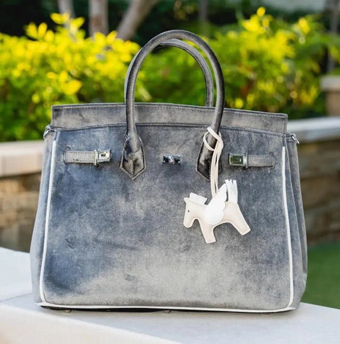 "The London" Samt - Tragetasche von Malibu Sugar - ModeEcho