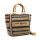 CROCHET Woven Shopper RIVE GAUCHE with Bamboo Handles