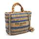 CROCHET Woven Shopper RIVE GAUCHE with Bamboo Handles