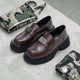 British Style Glossy Leather Loafers