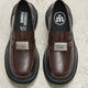 British Style Glossy Leather Loafers