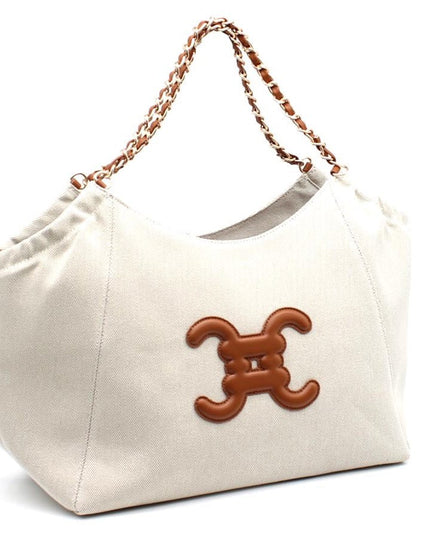 Korbhandtasche mit CC - Logo in 2 Farben - ModeEcho