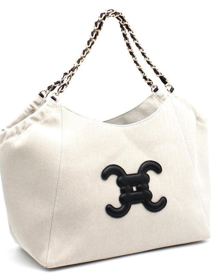 Korbhandtasche mit CC - Logo in 2 Farben - ModeEcho