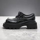 Versatile Chunky Round-Toe Leather Shoes