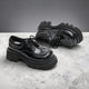 Versatile Chunky Round-Toe Leather Shoes