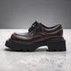 Versatile Chunky Round-Toe Leather Shoes